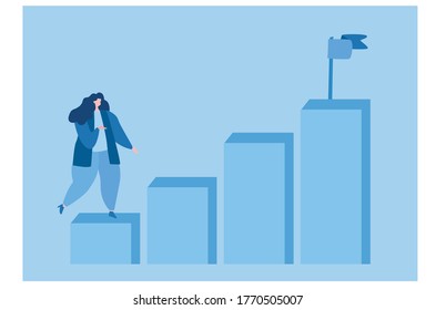 Career move up , Vector illustration for web banner, infographics, mobile. 