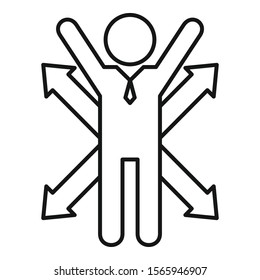 Career opportunity icon. Outline career opportunity vector icon for web design isolated on white background