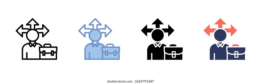 Career Opportunity icon sheet multiple style collection