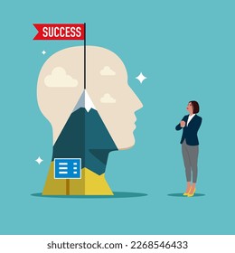 Career opportunity, potential development, next level challenge. Modern vector illustration in flat style. 