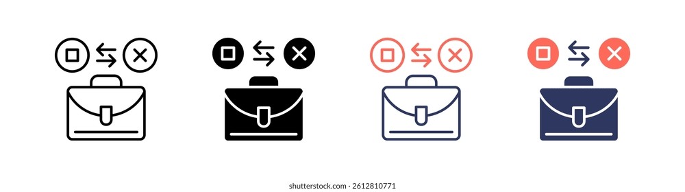 Career Option Multi Style Icon Set Vector