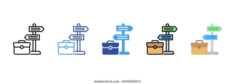 Career Option Multi Style Icon Set