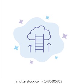 Career Path, Career, Dream, Success, Focus Blue Icon on Abstract Cloud Background. Vector Icon Template background