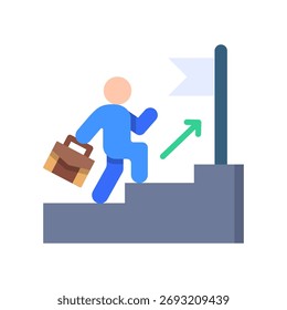 Career Path Icon Flat Vector Illustration