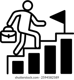 Career Path Icon Glyph Vector Illustration