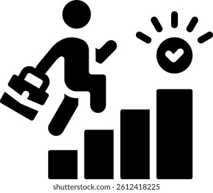 Career Path Icon Glyph Vector Illustration