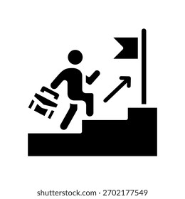 Career Path Icon Glyph Vector Illustration