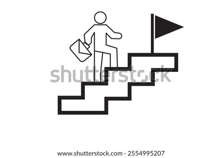 Career Path icon. Line element from corporate development collection. Linear Career Path icon sign for web design, infographics and more.