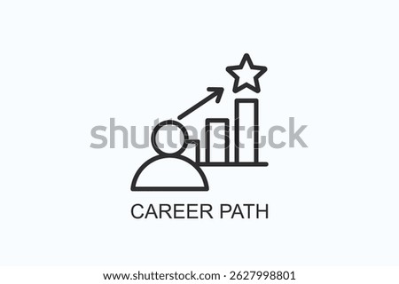 Career Path Icon Or Logo Isolated Vector Illustration