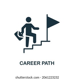 Career Path icon. Monochrome sign from corporate development collection. Creative Career Path icon illustration for web design, infographics and more