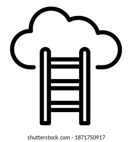 Career path icon. Outline career path vector icon for web design isolated on white background