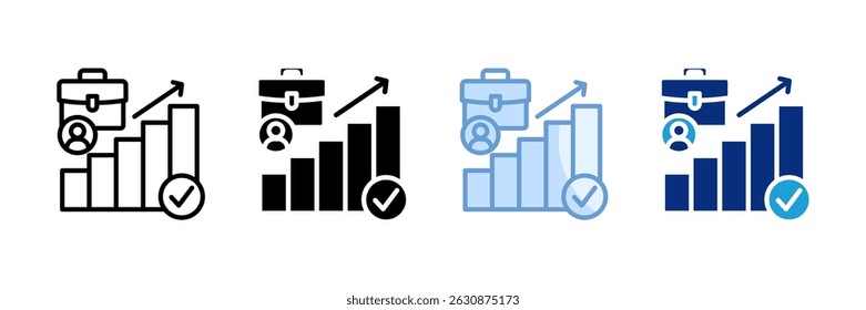 Career Path Icon Set Multiple Style Collection