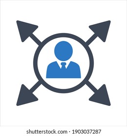 Career path icon vector graphic illustration