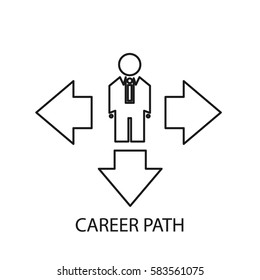 career path line icon
