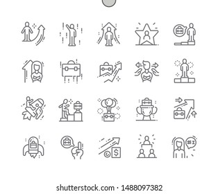 Career path Well-crafted Pixel Perfect Vector Thin Line Icons 30 2x Grid for Web Graphics and Apps. Simple Minimal Pictogram