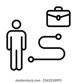 Career Pathway icon line vector illustration