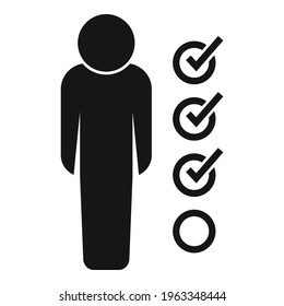 Icono de rasgos personales de carrera. Ilustración simple de los rasgos personales de carrera icono vector para el diseño web aislado en fondo blanco