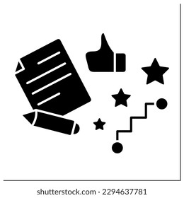 Career planning glyph icon. Successful career. Growth and development. Agreement.Talent management concept. Filled flat sign. Isolated silhouette vector illustration