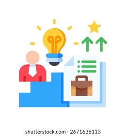 Icono de planificación de carrera Ilustración vectorial plana