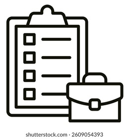 Career Planning icon line vector illustration