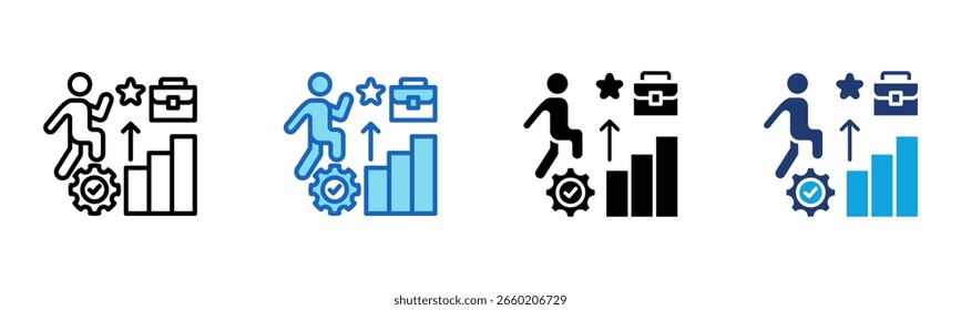 Icono de planificación profesional Ilustración vectorial de estilos múltiples