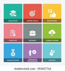 CAREER PLANNING ICON SET