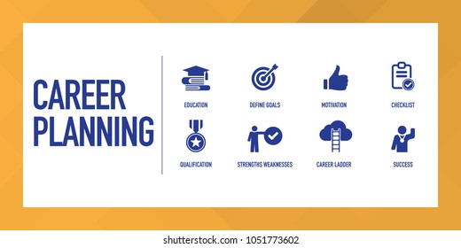 Career Planning Infographic Icon Set