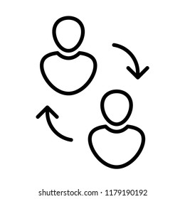 Career promotion. Flat icon for apps and websites. Thin line icon isolated on white background.