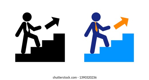 Career Promotion  Icon in Color and Black Version