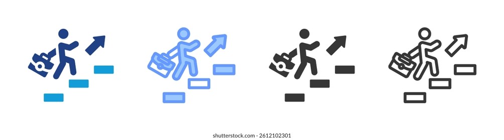 Career Promotion icon set multiple style collection