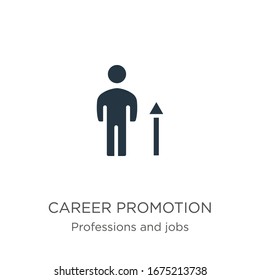 Career promotion icon vector. Trendy flat career promotion icon from professions and jobs collection isolated on white background. Vector illustration can be used for web and mobile graphic design, 