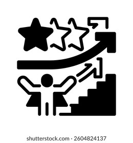 Career Promotion line icon. linear style sign for mobile concept and web design. Outline vector icon. Symbol, logo illustration. Vector graphic