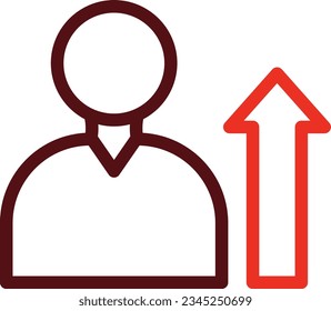 Career Promotion Thick Line Two Color Icons For Personal And Commercial Use.
