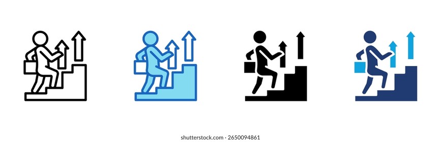 Ícone de Perspectivas de Carreira Ilustração do vetor de vários estilos