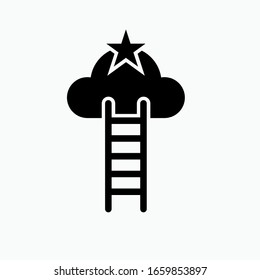 Career or Rank Icon, Esports Gaming or Online Cybersport Games Element. Modern Flat Design - Glyph Style. Pictogram.