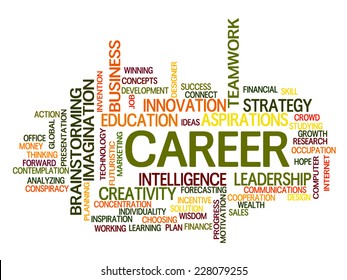 Career Related Words Concept In Word Tag Cloud