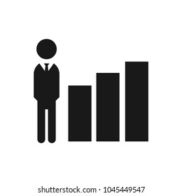 career rise icon vector