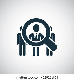 career search icon, on white background
