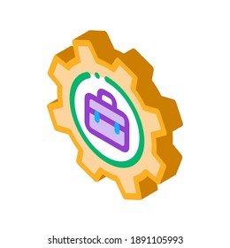 vector de icono de configuración de carrera. signo de configuración de carrera isométrica. ilustración de símbolo aislado de color
