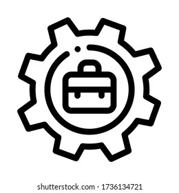 career settings icon vector. career settings sign. isolated contour symbol illustration
