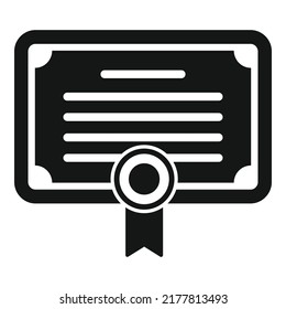 Career skill diploma icon simple vector. Education study. College award