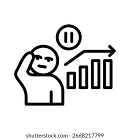 Career Stagnation Icon Element for Design