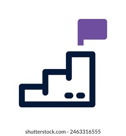 career step icon. vector dual tone icon for your website, mobile, presentation, and logo design.