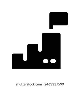 career step icon. vector glyph icon for your website, mobile, presentation, and logo design.