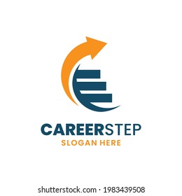Career step logo template design. Leadership logo. Growth and success concept.