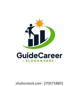 Career step logo template design. Leadership logo. Growth and success concept.