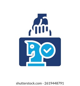 Icono de estrategia de carrera Ilustración vectorial mixta