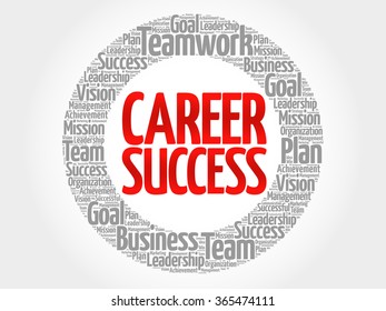 Career Success circle word cloud, business concept