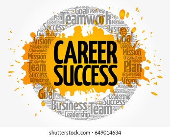 Career Success word cloud collage, business concept