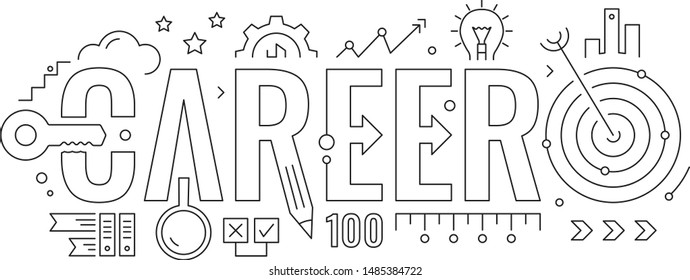 career symbols and career word